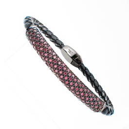 Pesavento Pulsera Colección Intreccio Plata de Ley y Cristal CZ Rosa Salmone