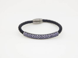 Pesavento Pulsera Colección Intreccio de Plata de Ley y CZ Ametist Azul