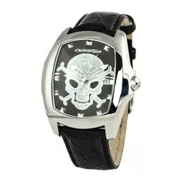 Chronotech Reloj CT7896M-102 con correa de piel negra
