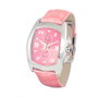 Chronotech Reloj CT7468-07 Unisex Plateado con Esfera Rosa