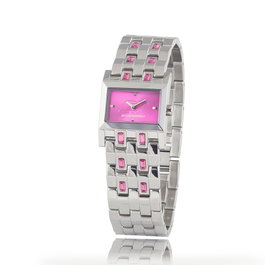 Chronotech CC7120LS-04M Reloj Analógico para Mujer con Esfera Rosa