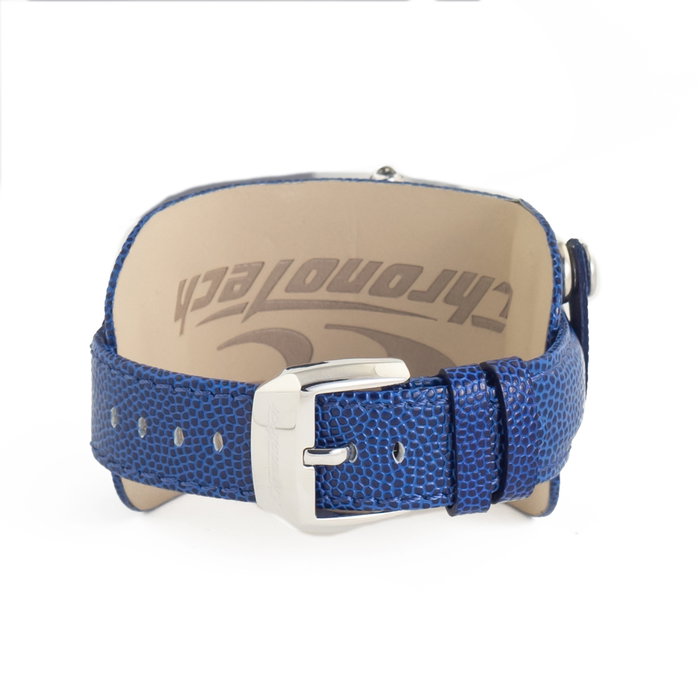 Chronotech Reloj CT2039M-22 con correa de piel azul