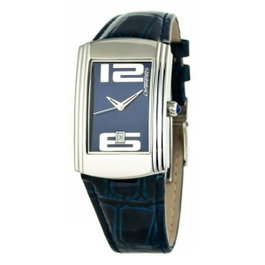 Chronotech Reloj CT7017B-09 con correa de piel azul