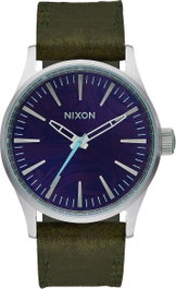 Nixon Sentry 38 Leather A377-2302-00 con correa verde