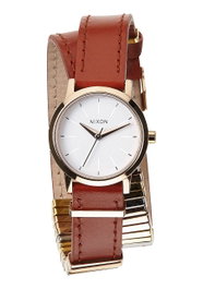 Nixon Kenzi Wrap A403-1749-00 con correa de piel marrón