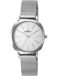 Radiant RA447201 Reloj Analógico Plateado con Esfera Gris