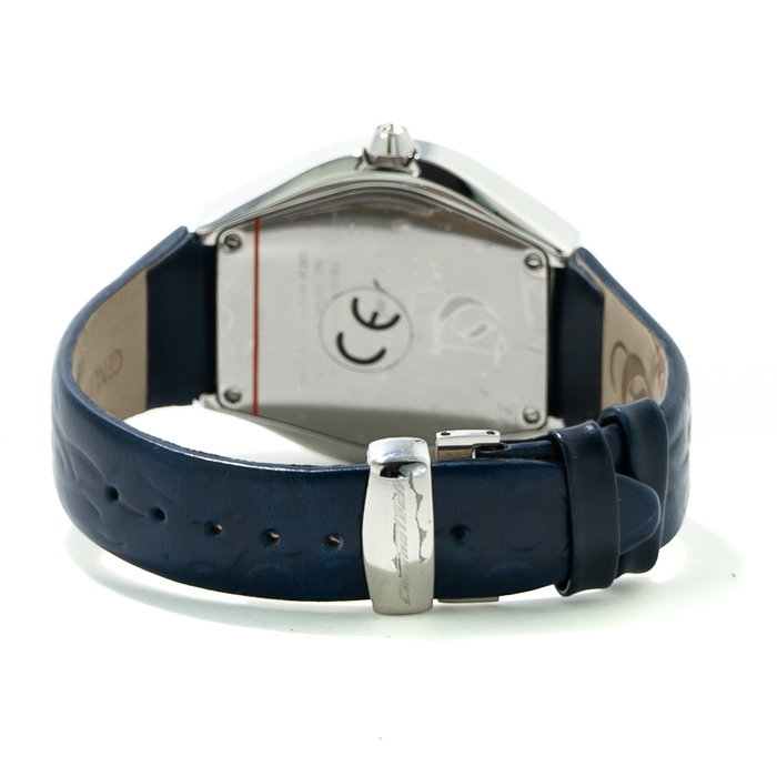 Chronotech Reloj CT7694L-04 Unisex con Correa de Piel Azul