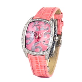 Chronotech Reloj CT7998LS-07 con correa de piel rosa