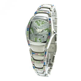 Chronotech CT7896SS-74M con esfera verde y caja plateada
