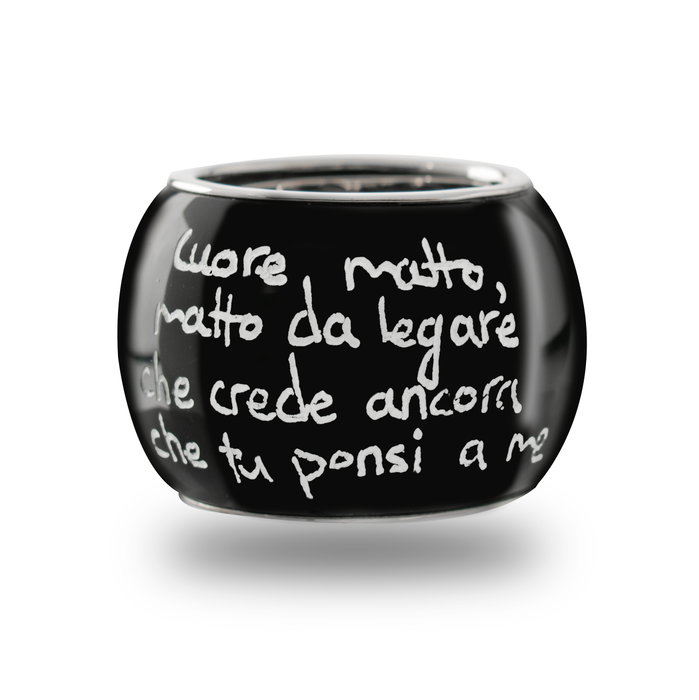 Demaria Anillo de Acero Negro para Mujer DM6TAX35N-N16 Demaria Anillo de Acero Negro para Mujer DM6TAX35N-N16