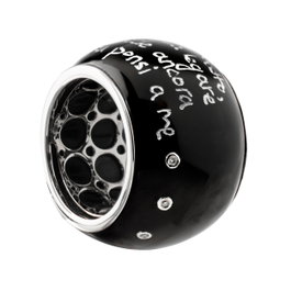 Demaria Anillo de Acero Negro para Mujer DM6TAX35N-N16
