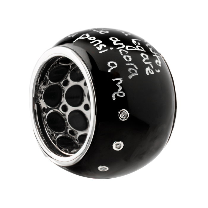 Demaria Anillo de Acero Negro para Mujer DM6TAX35N-N16 Demaria Anillo de Acero Negro para Mujer DM6TAX35N-N16
