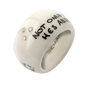 Demaria DM6TMA003-B12 Anillo para Mujer Blanco Cerámica