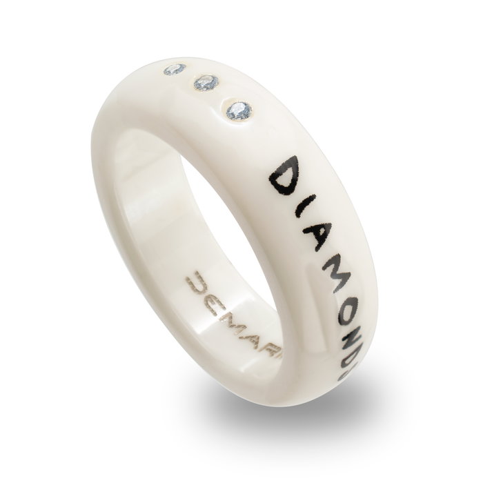 Demaria Anillo DM6TMA005-B16 de Cerámica Blanco Demaria Anillo DM6TMA005-B16 de Cerámica Blanco