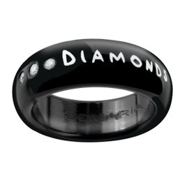 Demaria Anillo de Cerámica Negro Talla 14