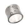 Demaria Anillo de Plata de Ley Gris Talla 16