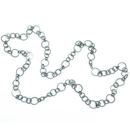 Demaria Cadena de Plata de Ley de 100 cm Negro