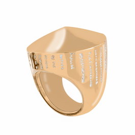 Demaria Anillo de Plata de Ley Color Rosa Talla 14