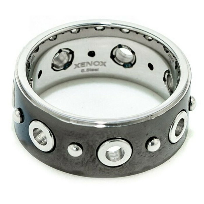 Xenox Anillo X1485-50 para Mujer, Negro, Acero