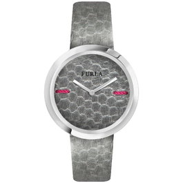 Furla My Piper R4251110501 con correa de piel gris y esfera gris