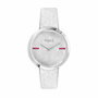 Furla My Piper R4251110504 con correa blanca y caja plateada