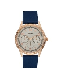 Guess W0863G4 con correa azul y caja rosada