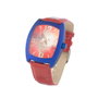 Chronotech CT2050M-05 con correa de piel roja y caja azul