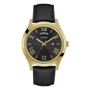 Guess W0792G4 Metropolitan con caja dorada y correa de piel negra