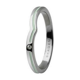 Skagen JRSA018SS7 Anillo Verde de Acero