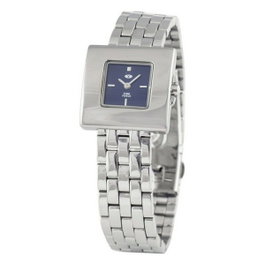 Time Force TF1164L-02M con esfera azul y correa plateada