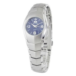 Time Force TF2296L-03M con esfera azul y correa plateada