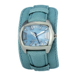 Chronotech Reloj CT2188L-24 Unisex con Correa de Piel Azul