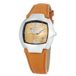 Chronotech Reloj CT7305M-03 con correa de piel naranja