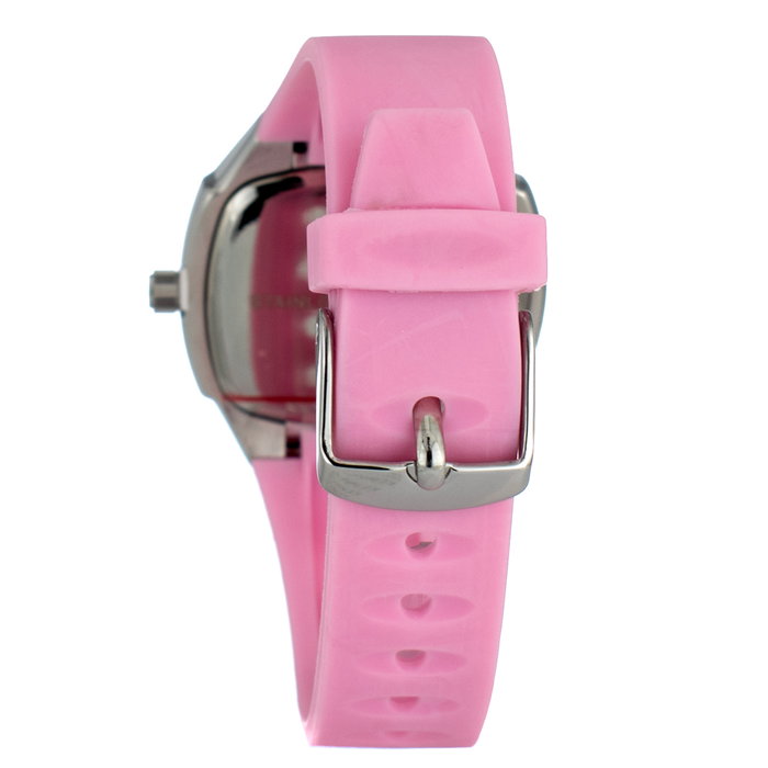 Justina Reloj JRC48 con correa rosa y caja plateada