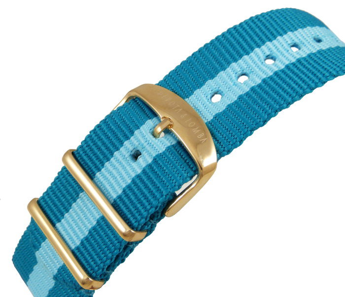 Devota & Lomba DL008MSPBLBL-02BLUE con correa azul y caja dorada