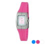 Justina Reloj 21814R con correa rosa y caja plateada