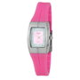 Justina Reloj 21814R con correa rosa y caja plateada