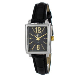 Justina Reloj 21992N con correa de piel negra