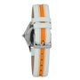 Justina Reloj 32550N con correa de piel blanco y naranja