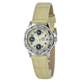 Justina Reloj 32552H con Correa de Piel Beige