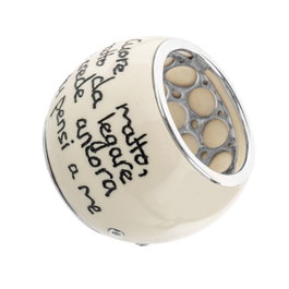 Demaria Anillo de Acero Blanco Talla 12