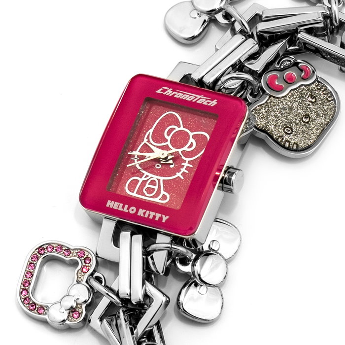 Chronotech CT6323L-08M Hello Kitty con esfera rosa y correa plateada