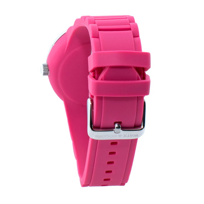 Watxandco RWA1300-C1521 Reloj Analógico Rosa y Negro