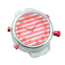 Watxandco RWA1559 Reloj Analógico Mujer Transparente Naranja