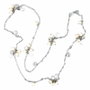 GC Colgante Pearl and Crystal Cluster Long Necklace Plata y Cristal, 45cm