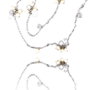 GC Colgante Pearl and Crystal Cluster Long Necklace Plata y Cristal, 45cm