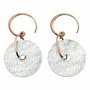 GC Pendientes de Plata de Ley Rose Gold / Blanco CWE10903
