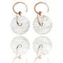 GC Pendientes de Plata de Ley Rose Gold / Blanco CWE10903