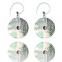 GC Pendientes de Plata de Ley Plateados 4cm