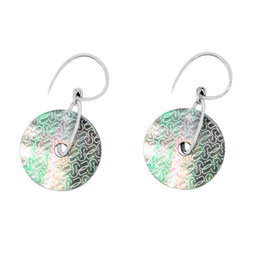 GC Pendientes de Plata de Ley Plateados 4cm